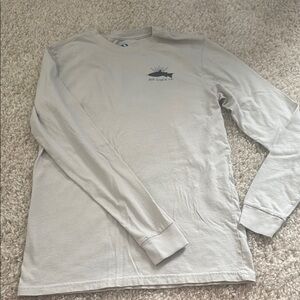 Gray Long Sleeve Cotton Tee